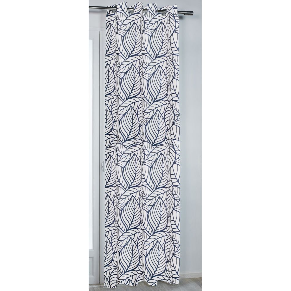 Draperie Pierre Rocle Teck bleu 140, 100% poliester, gri/albastru, l 140 cm, H 260 cm