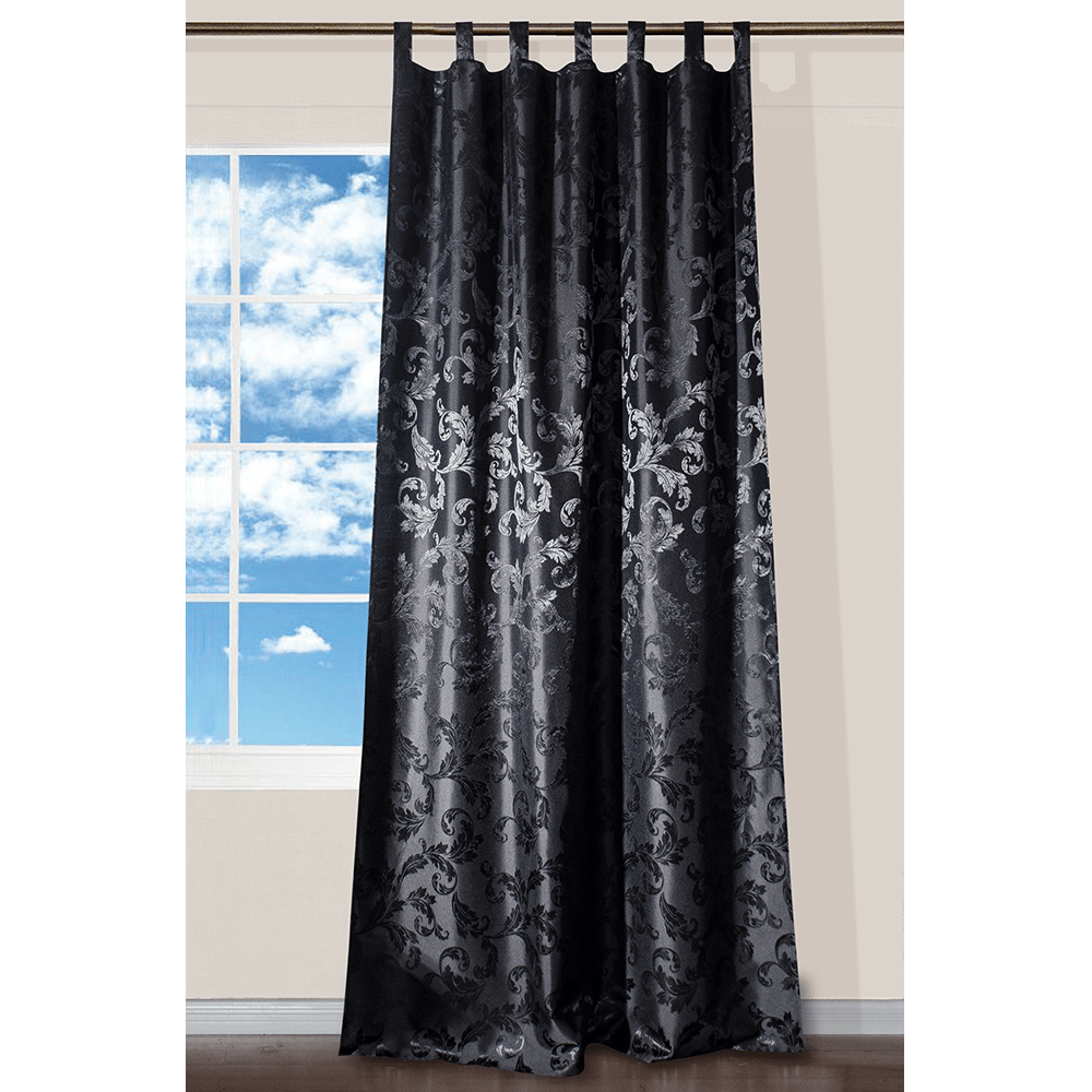 Draperie Lyon, 100% poliester, negru 99, 140 x 245 cm