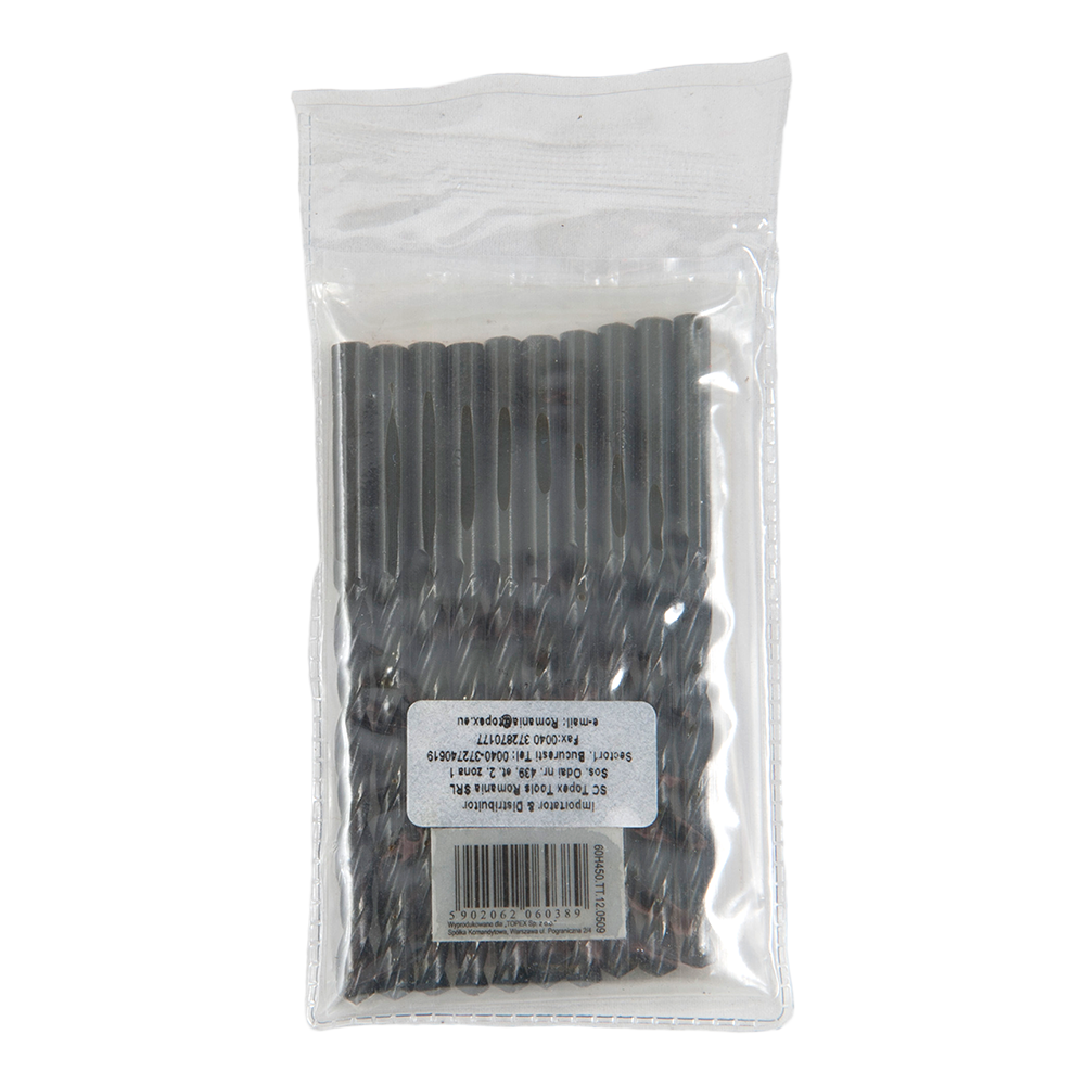 Set 10 burghie Top Tools, Hss 60H450, pentru metal, 5 mm