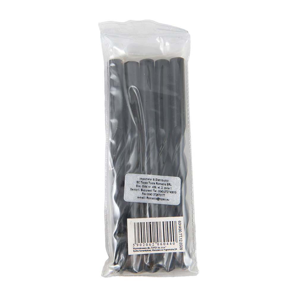 Set 5 burghie Top Tools, Hss 60H490, pentru metal, 9 mm