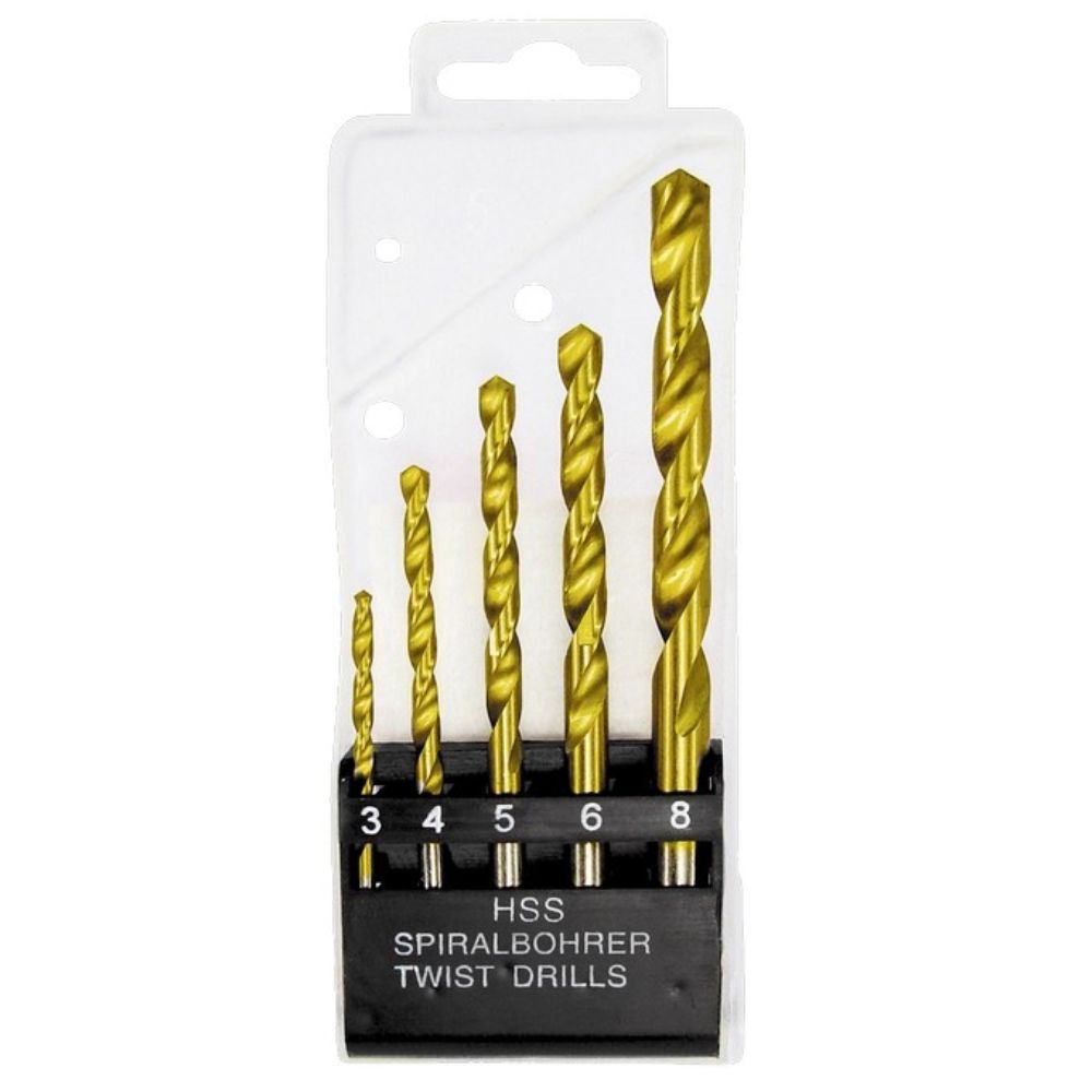 Set 5 burghie pentru metal MTX, 5 buc, 3,4,5,6,8 mm
