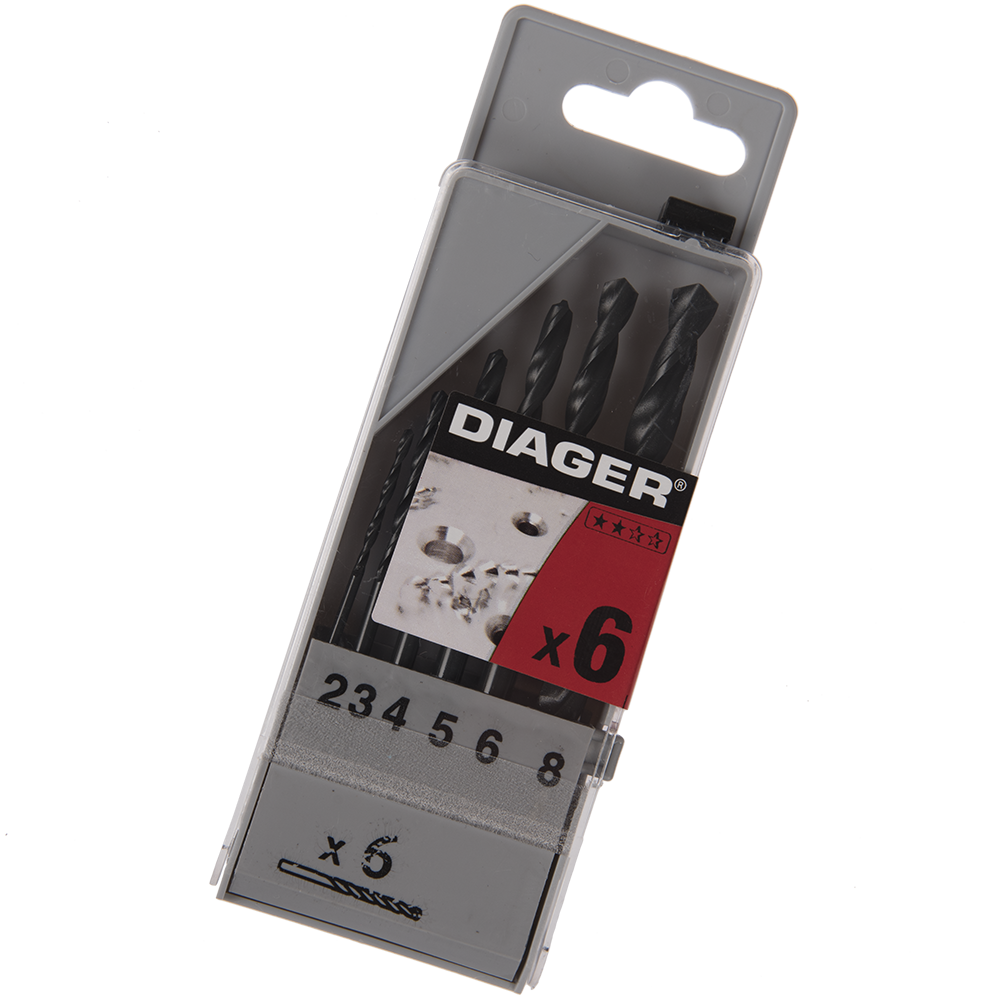 Set 6 burghie Unior, pentru metal, 2 - 8 mm