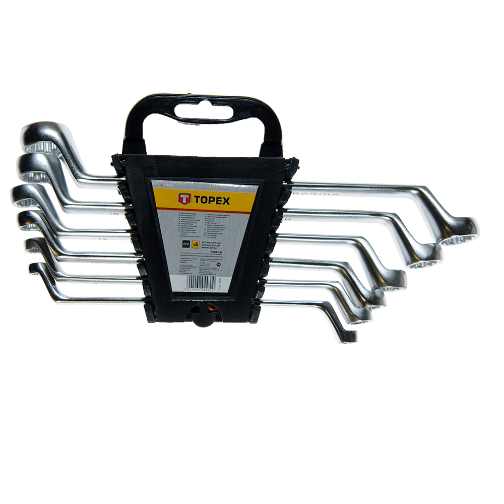 Set de chei inelar-cotite,Topex 35D855, 6-17 mm, 6 piese