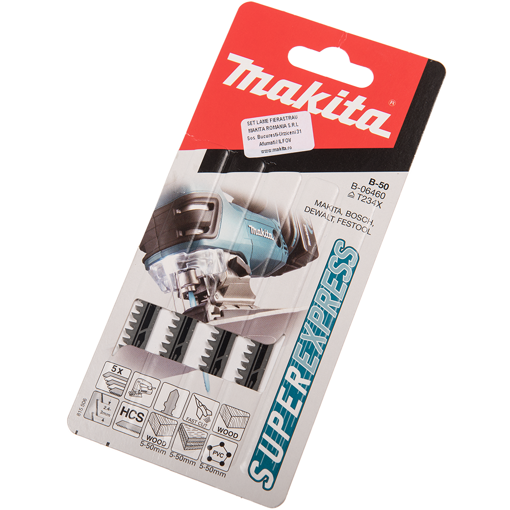 Set 5 lame fierastrau Makita Progresiv B-06460, 73 mm