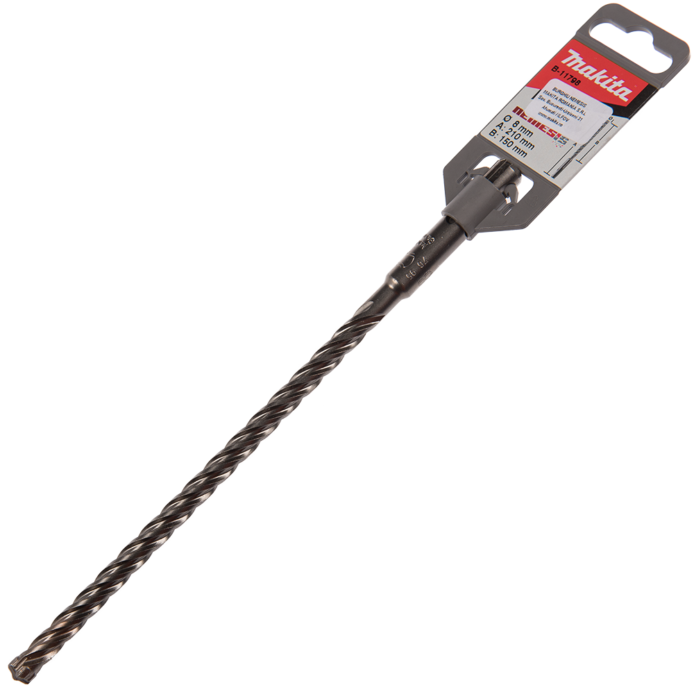 Burghiu 4 taisuri Makita Nemesis, SDS-Plus, pentru beton, 210 x 8 mm