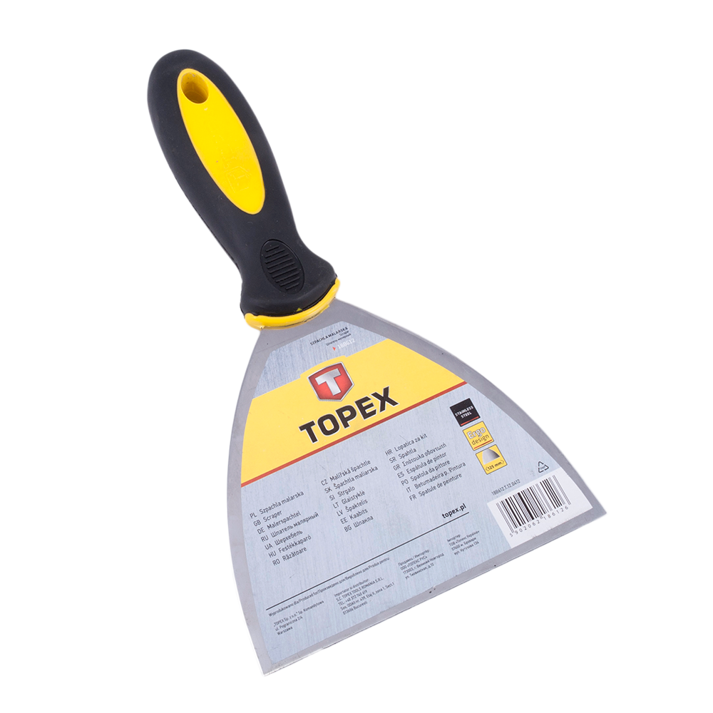 Spaclu din inox Topex 18B612, 125 mm