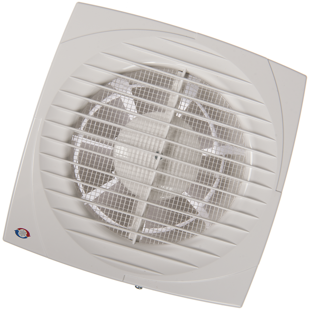 Ventilator de baie Vents DV, intrerupator cu fir, D 150 mm, 24 W, 2400 rpm, 292 mc/h, alb
