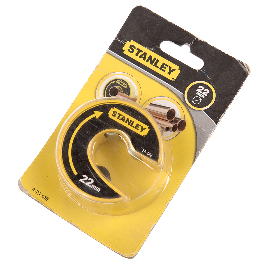Dispozitiv de taiat tevi Stanley 0-70-446, metal, galben + negru, 22 mm