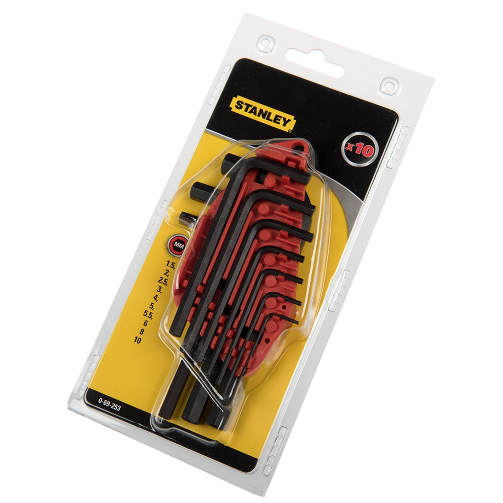 Set chei imbus Stanley 0-69-253, 1.5-10 mm, 10 piese