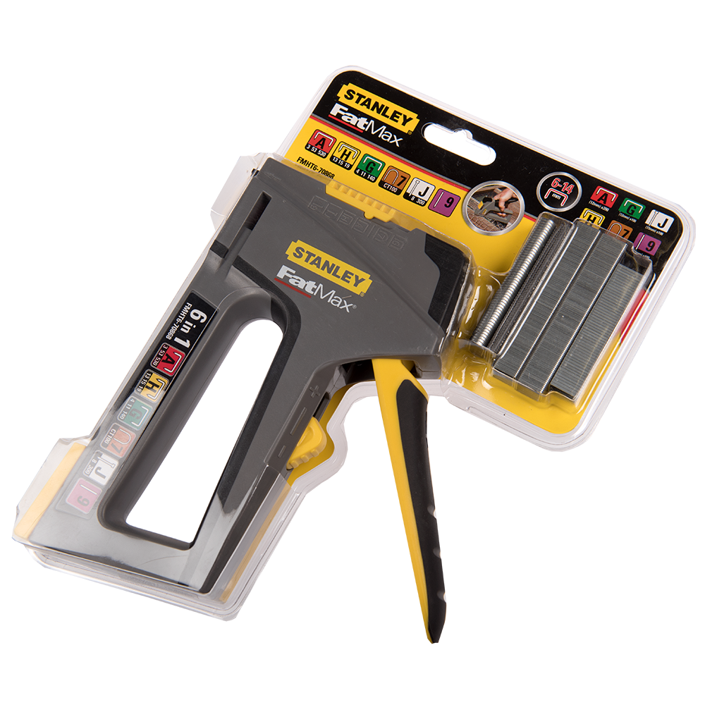 Capsator manual, plastic ABS, pentru bricolaj, Stanley FatMax TR 75 6, pentru capse A, H, G, 7, cuie de tip J, 9