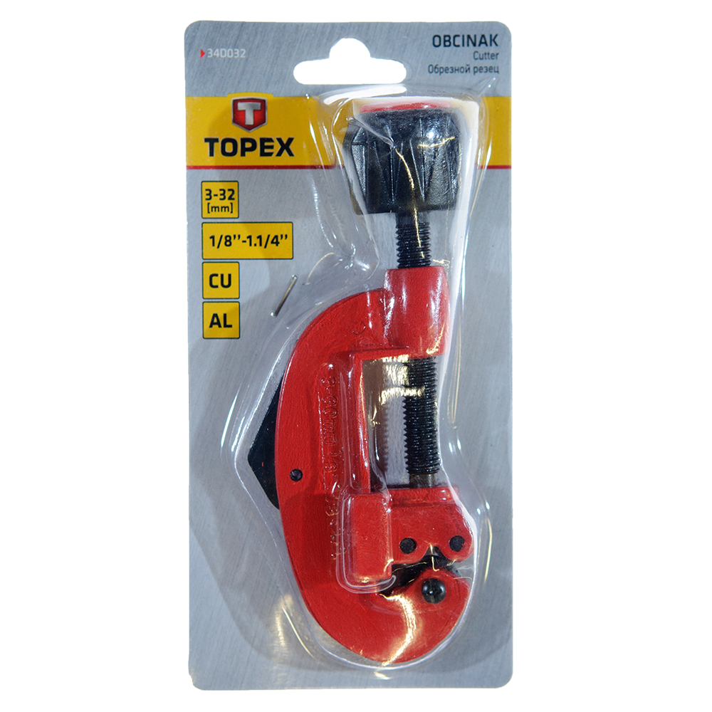 Cutter tevi de cupru si aluminiu, Topex 34D032, rosu + negru, 3 - 32 mm