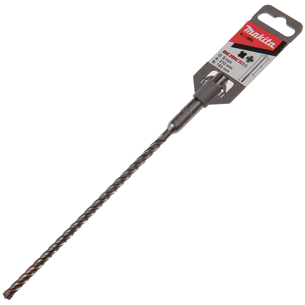 Burghiu 4 taisuri Makita Nemesis, SDS-Plus, pentru beton, 210 x 6 mm