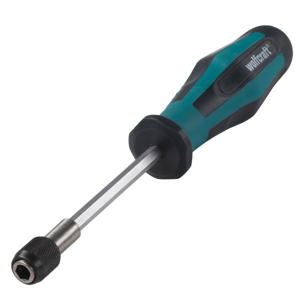 Surubelnita lunga + adaptor pentru biti Wolfcraft, 197 mm