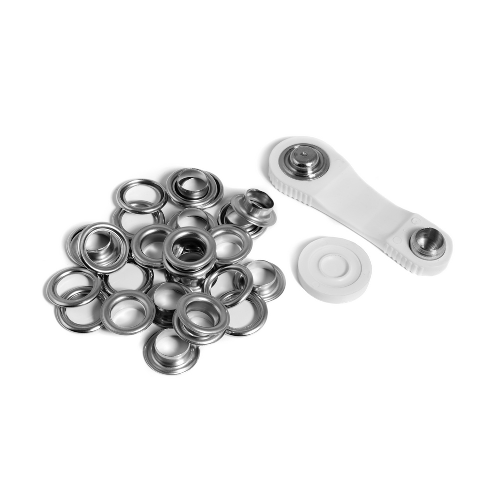 Ocheti cu saiba pentru confectii, metal, 11 mm