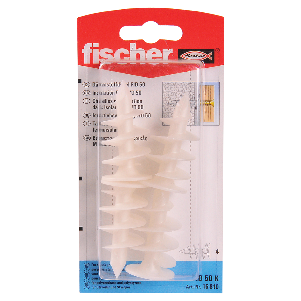 Diblu din plastic, Fischer FID, 50 mm, 4 buc