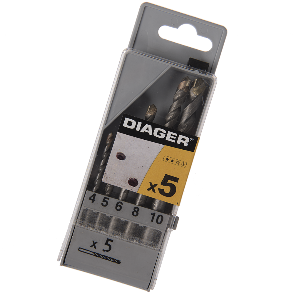 Set 5 burghie Unior, pentru zidarie, 4 - 10 mm
