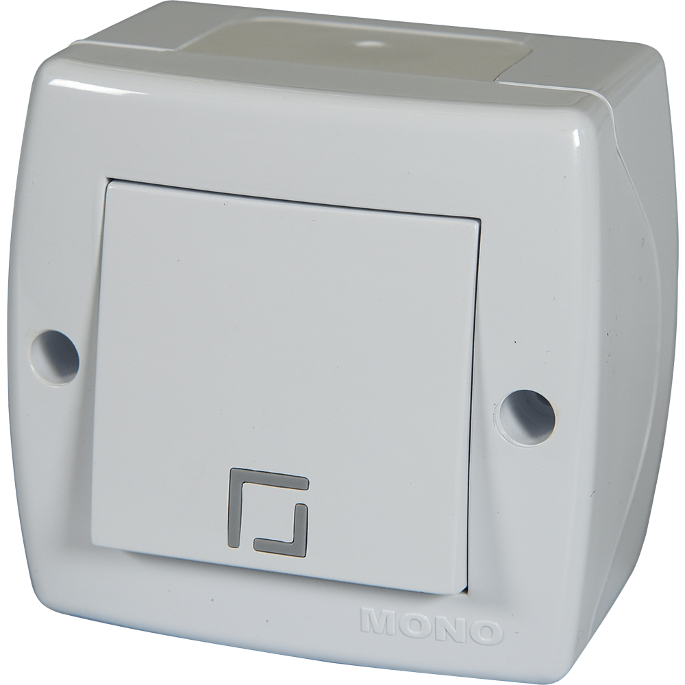 Intrerupator simplu Octans, IP44, alb
