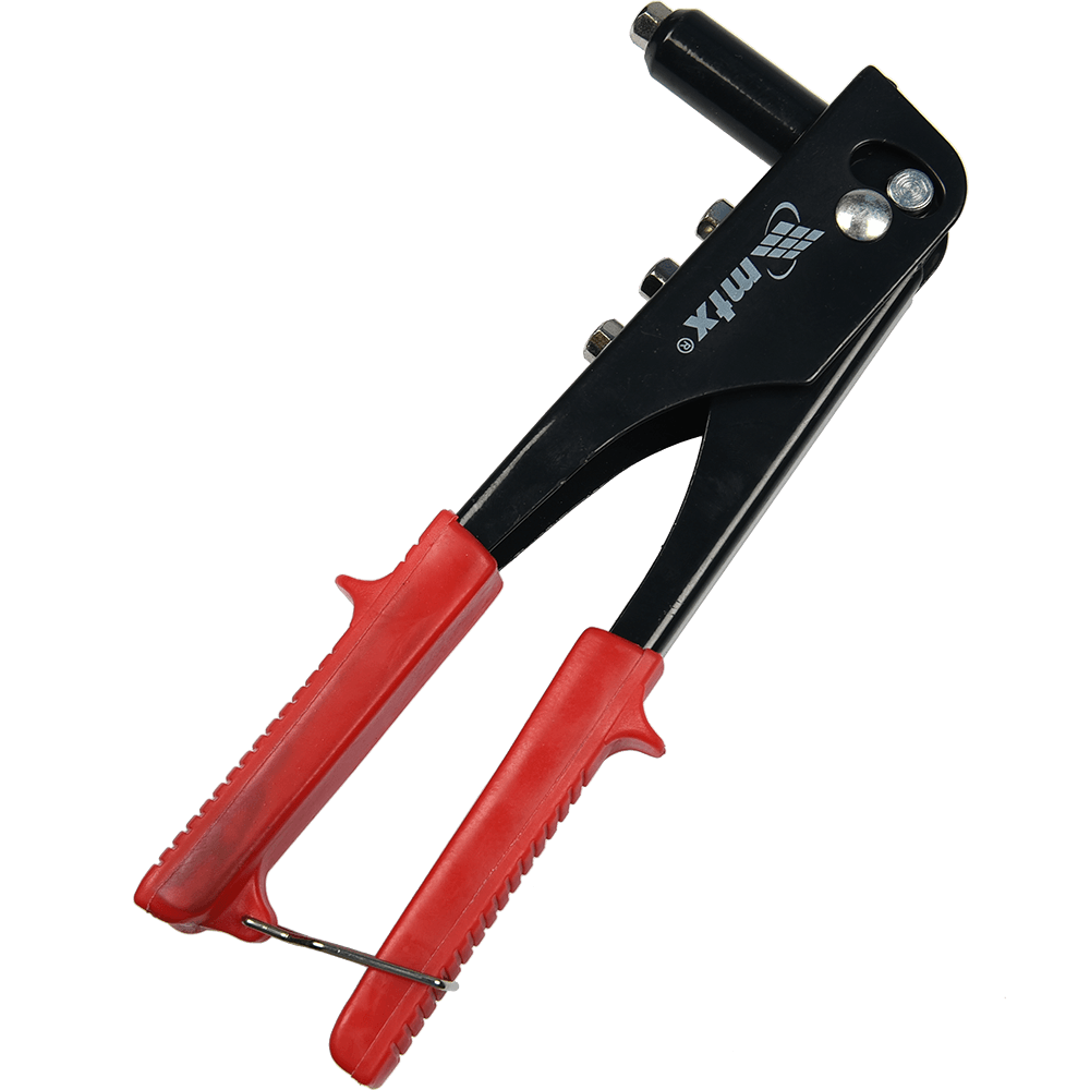 Cleste pop-nituri MTX 225 mm, set 4 capace pentru nituri si cheie de inlocuire