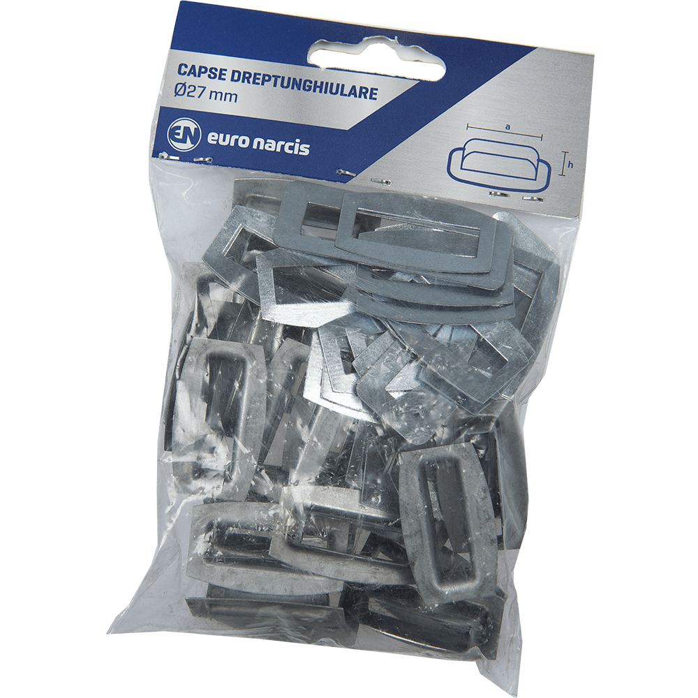 Capse dreptunghiulare pentru prelata, 10,5 x 27 mm