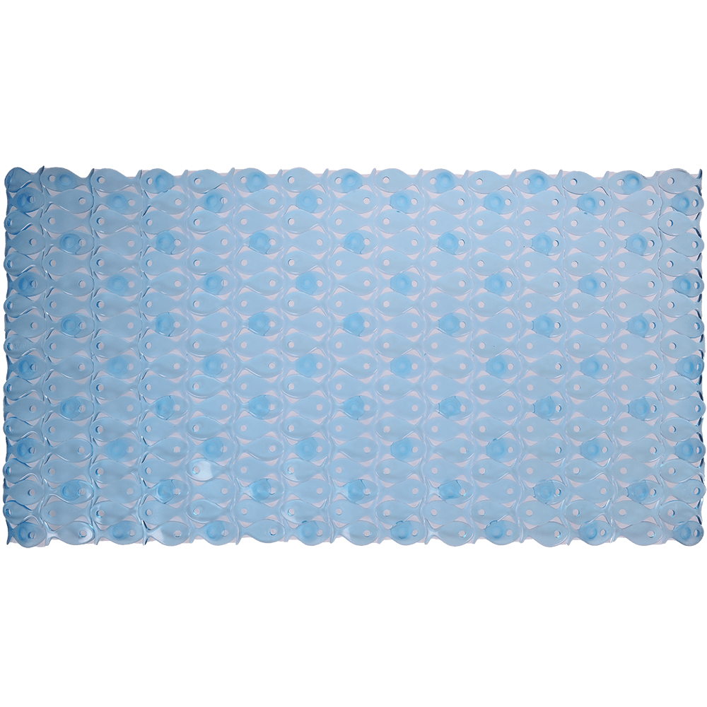 Covoras de baie antiderapant Romtatay, plastic, bleu, 70 x 36 cm