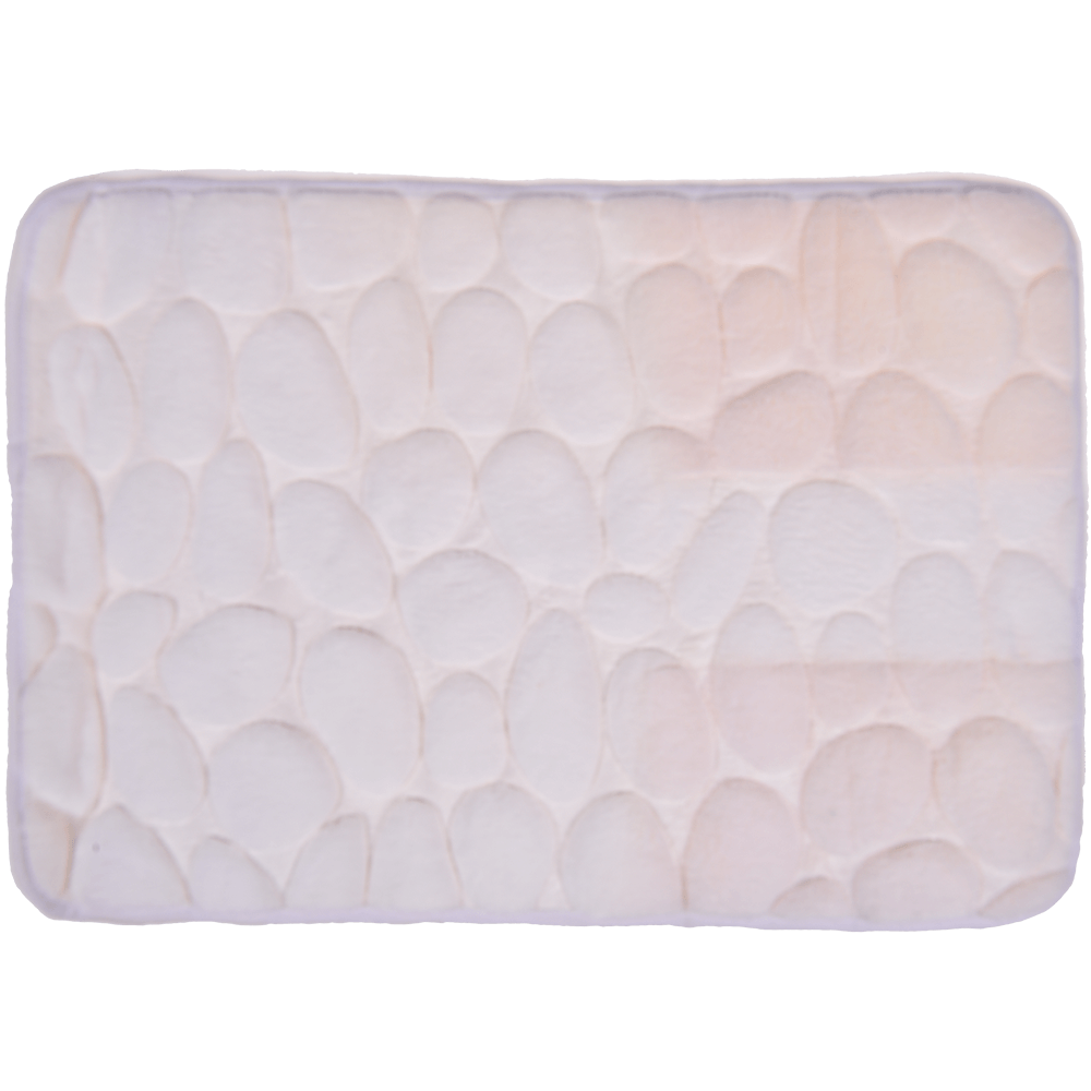 Covoras de baie Romtatay, microfibra 100%, alb, 40 x 60 cm