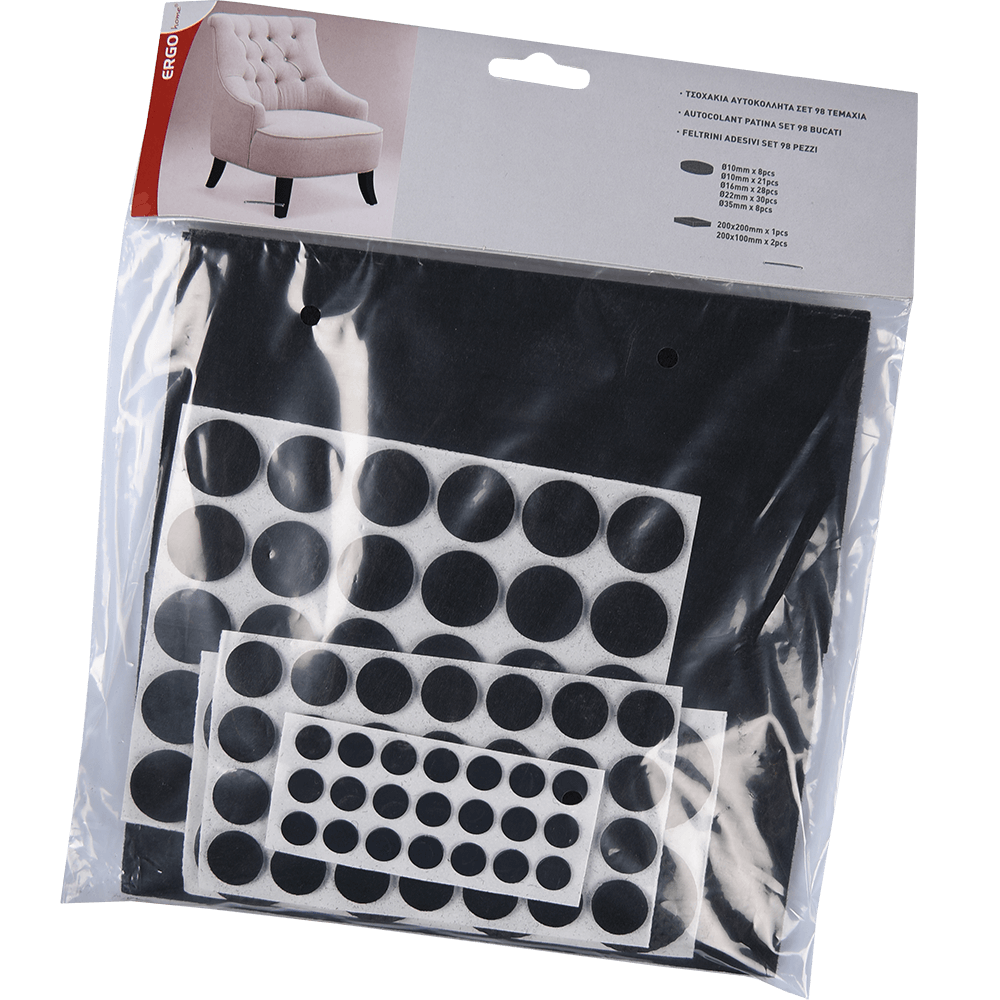 Protectie mobilier, negru, SET 98 bucati