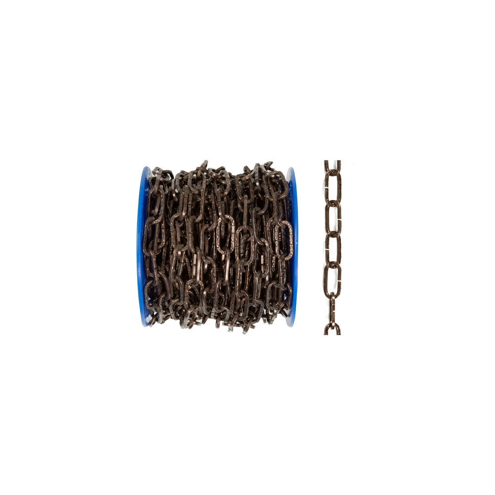 Lant bronz cu za patrata din otel, 2 mm