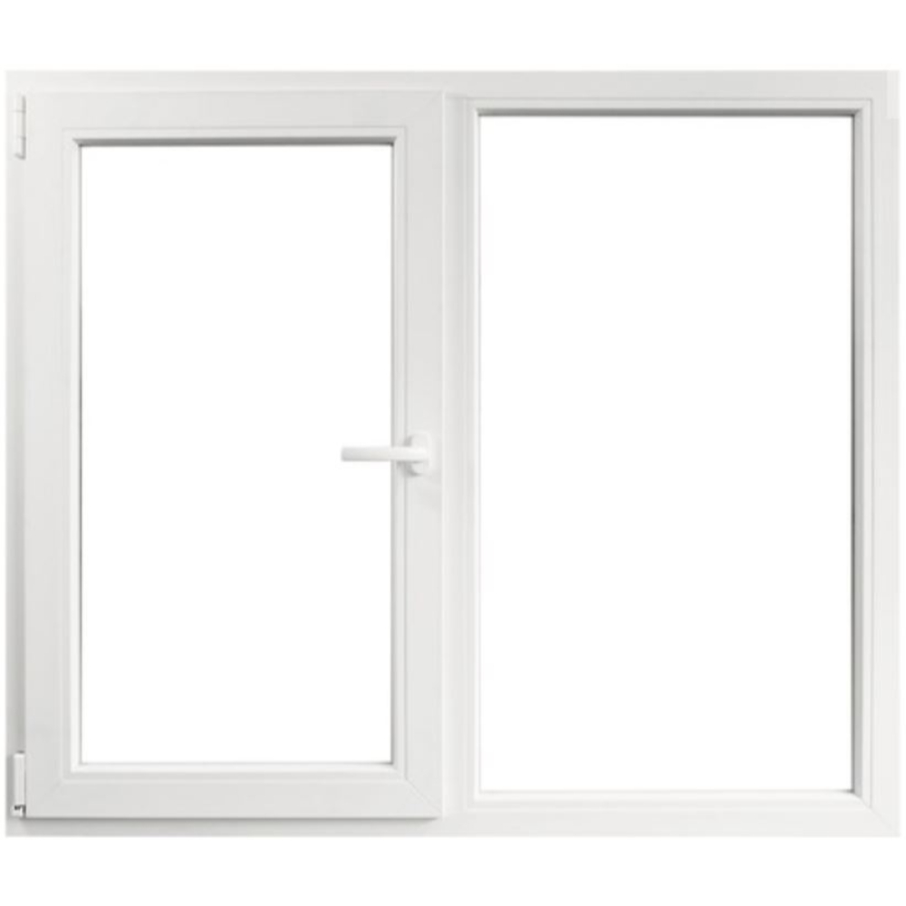 Fereastra PVC, 5 camere, deschidere stanga oscilobatant, alb, 136 x 116 cm