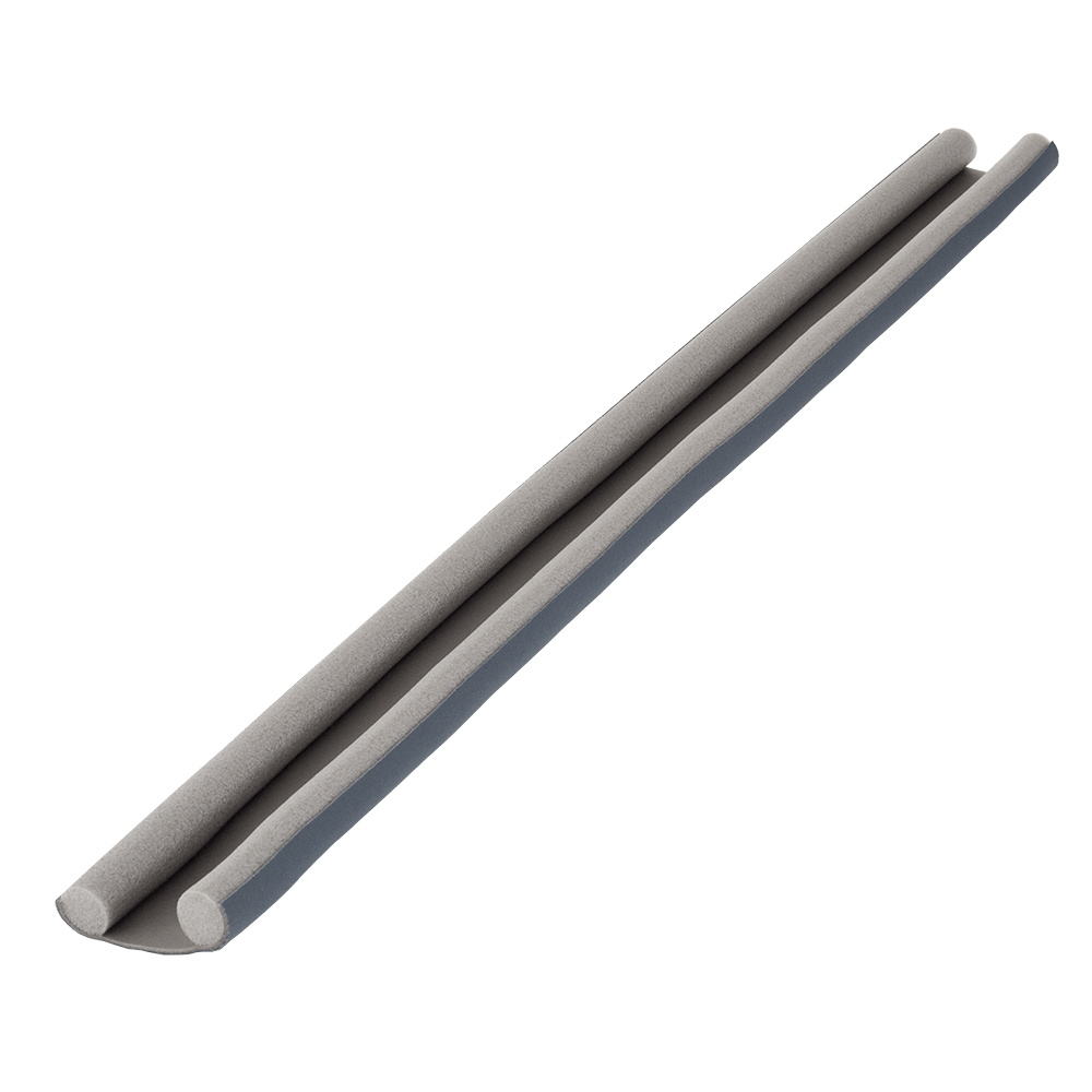 Prag izolator Geko Double Stop, PVC moale, gri
