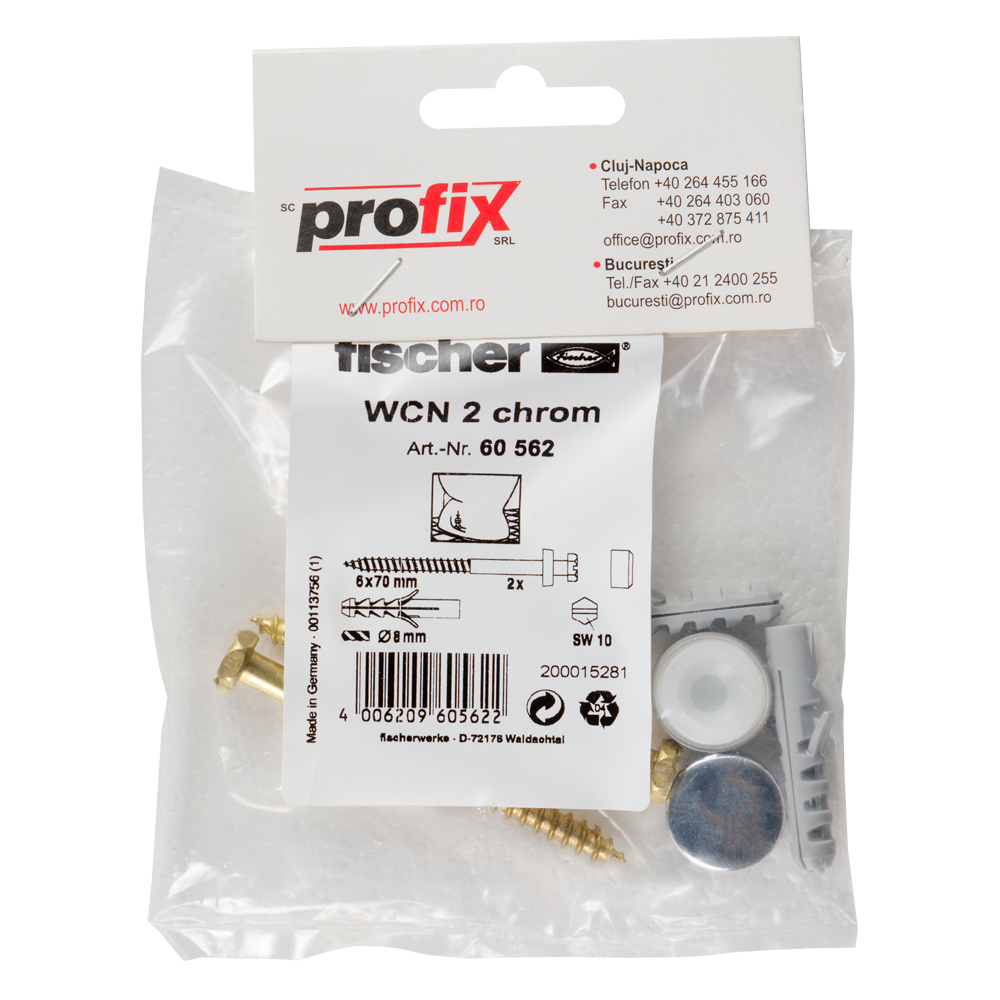 Set fixare sanitare, Fischer WCN 2, 8 x 40 mm, 6 x 70 mm