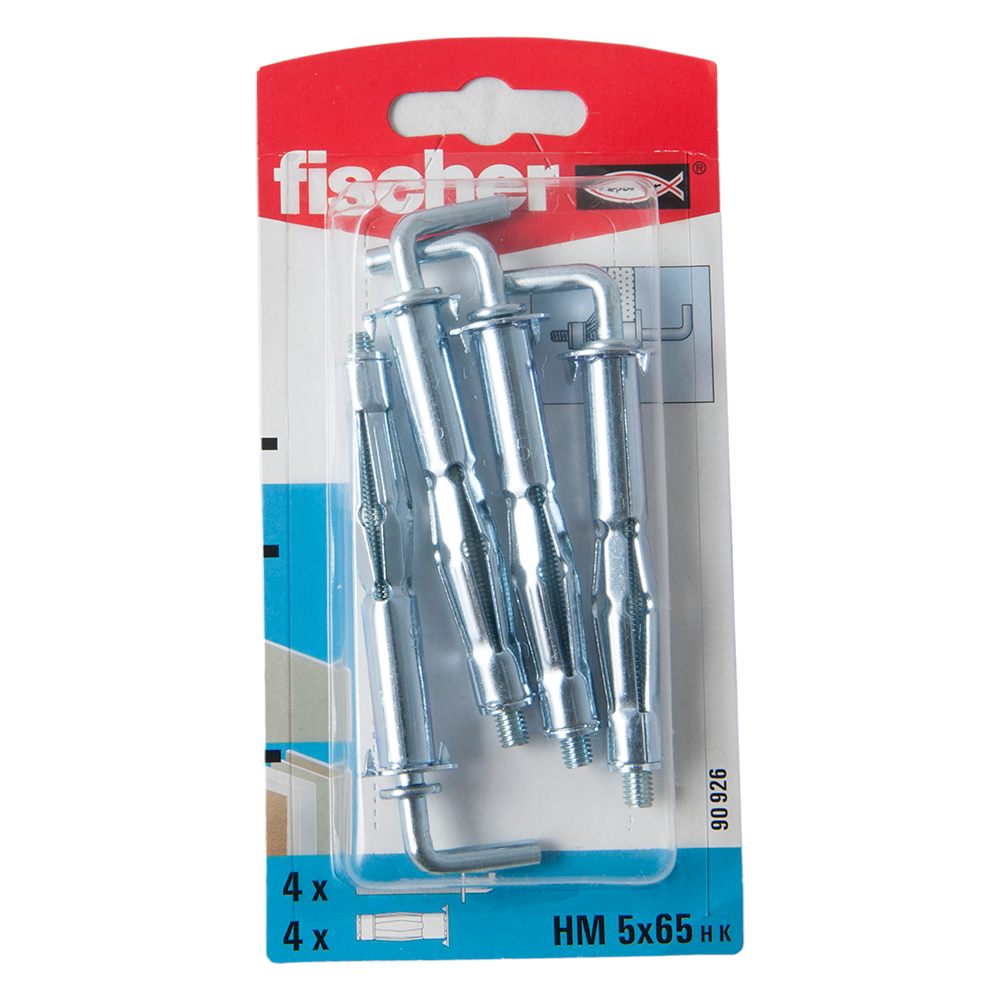 Diblu din metal cu surub L, Fischer HM, 5 x 65 mm, 5 x 70 mm, 4 buc