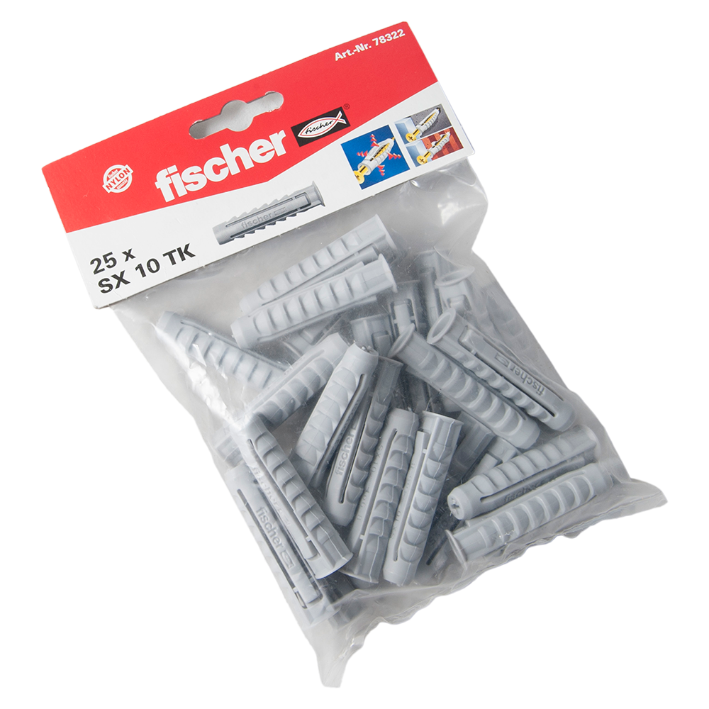 Diblu din nailon, Fischer SX, 10 x 50 mm, 25 buc