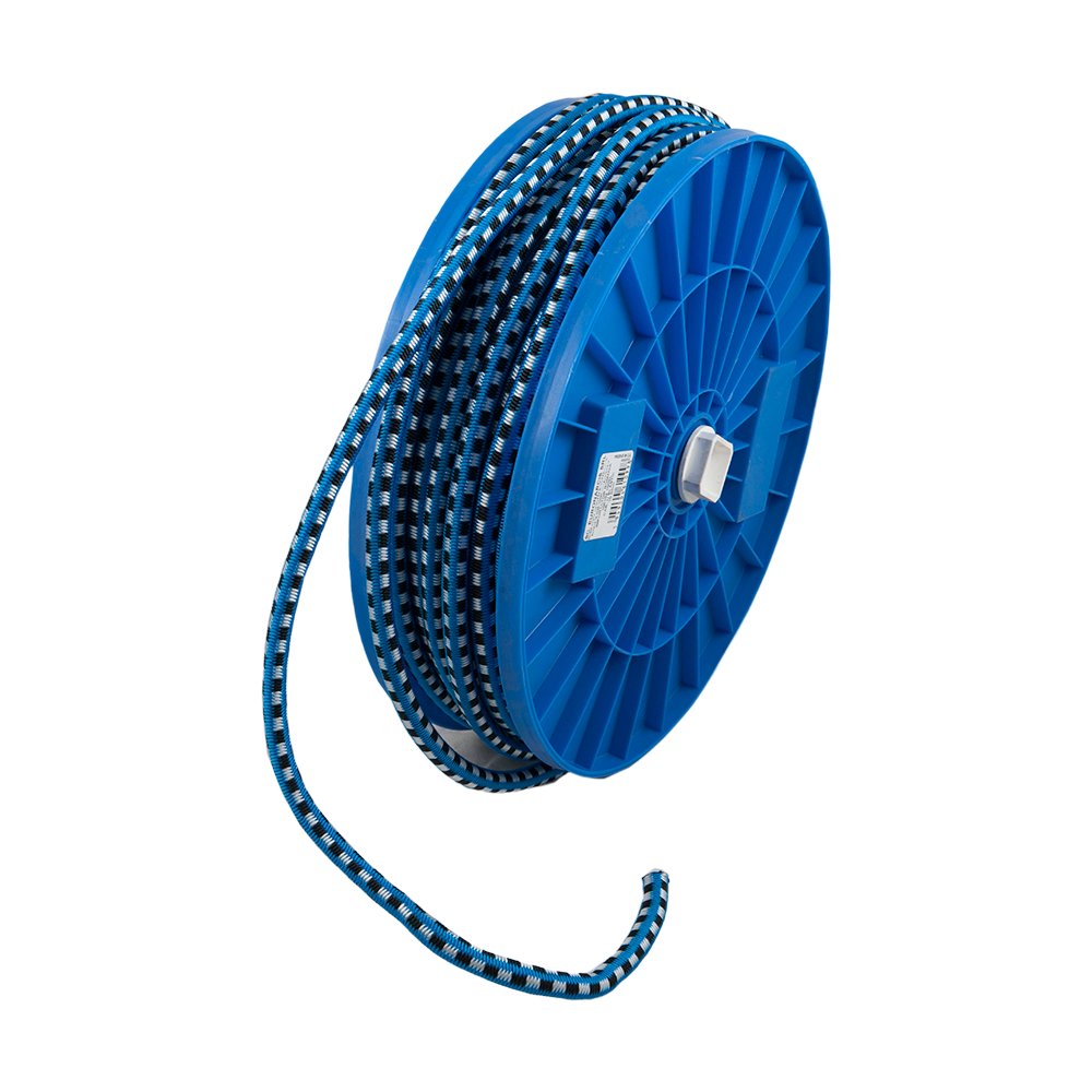 Franghie elastica din fibra de cauciuc, albastru negru, 10 mm