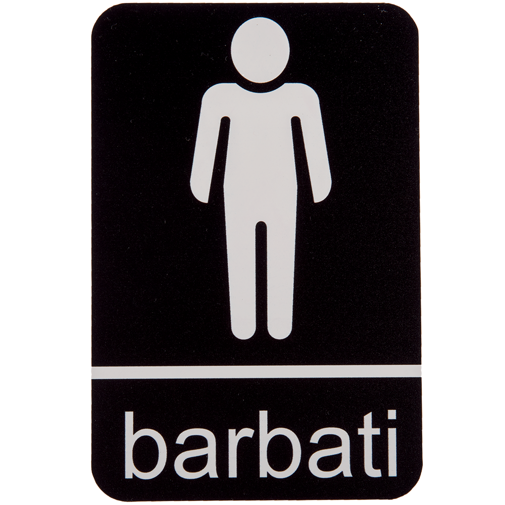 Indicator toaleta barbati, 10 x 14 cm