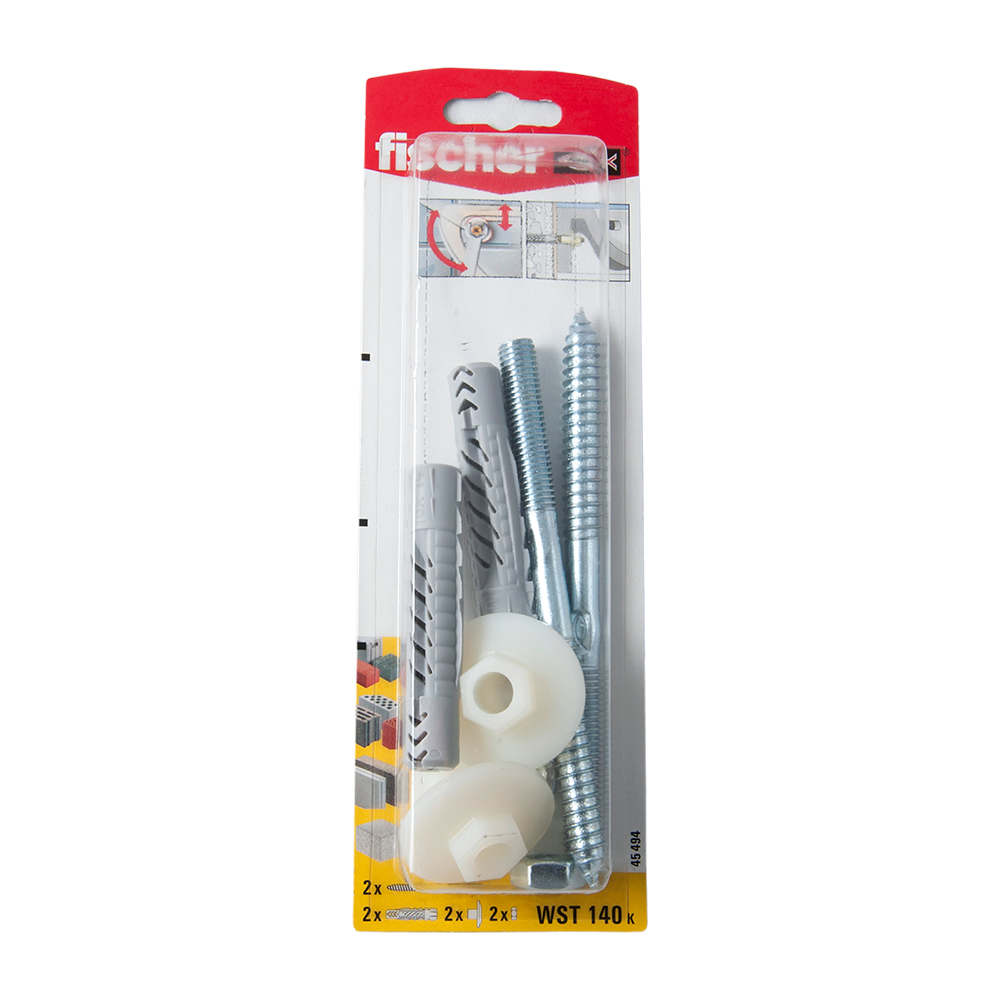 Set fixare lavoar Fischer WST, 14 x 75 mm, 10 x 140 mm, blister