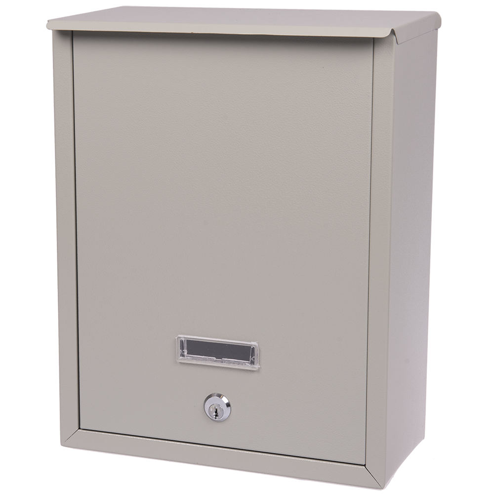 Cutie postala exterior, otel, gri, 2 chei, 260 x 335 x 120 mm