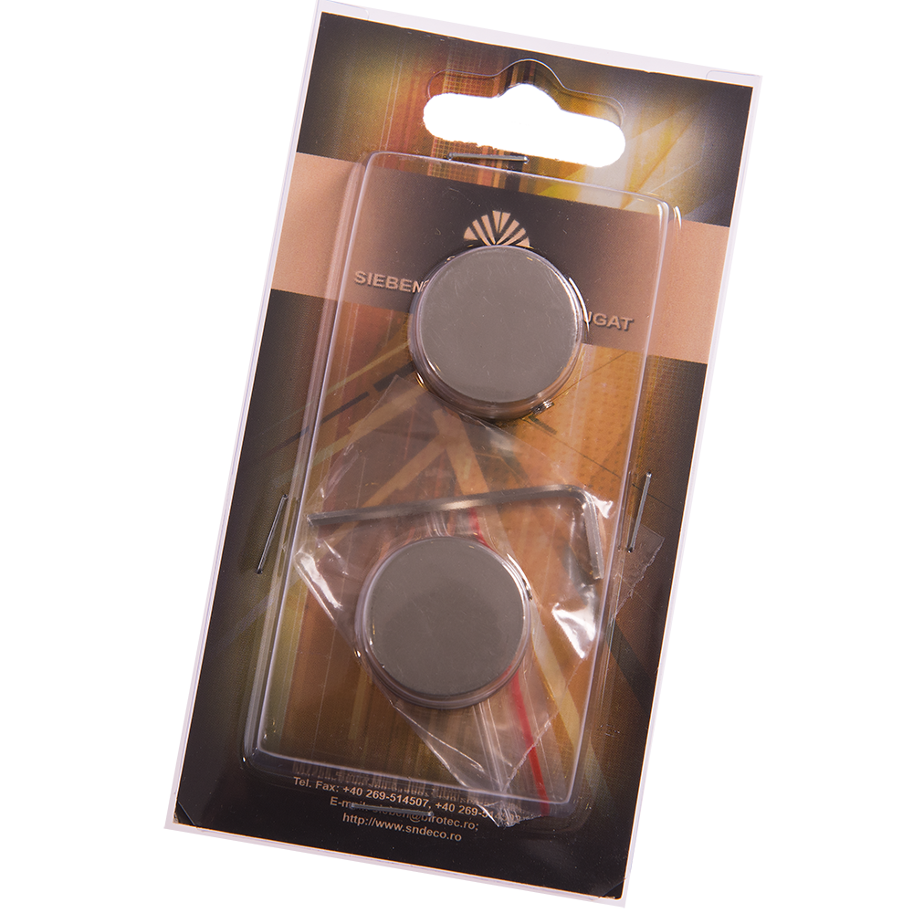 Capat galerie metal forjat, dop, 20 mm, inox, 2 buc