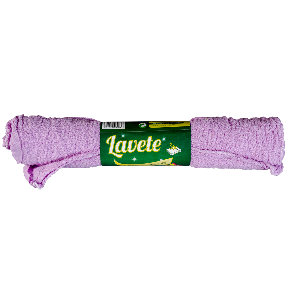 Rola Lavete bumbac 35 x 60 cm 3 buc