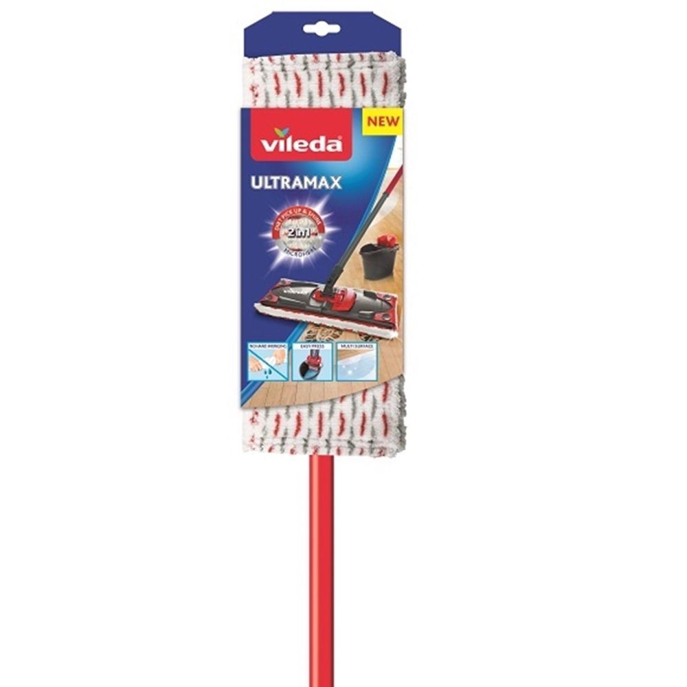 Mop plat Vileda Ultramax, cu maner telescopic max 1415 mm