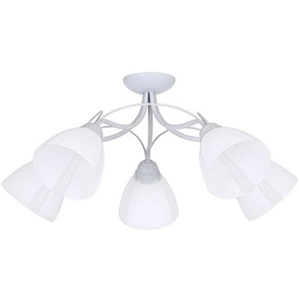 Lustra Bruce 5, Aldex, 5 x E27, 60W, alb + gri, IP20
