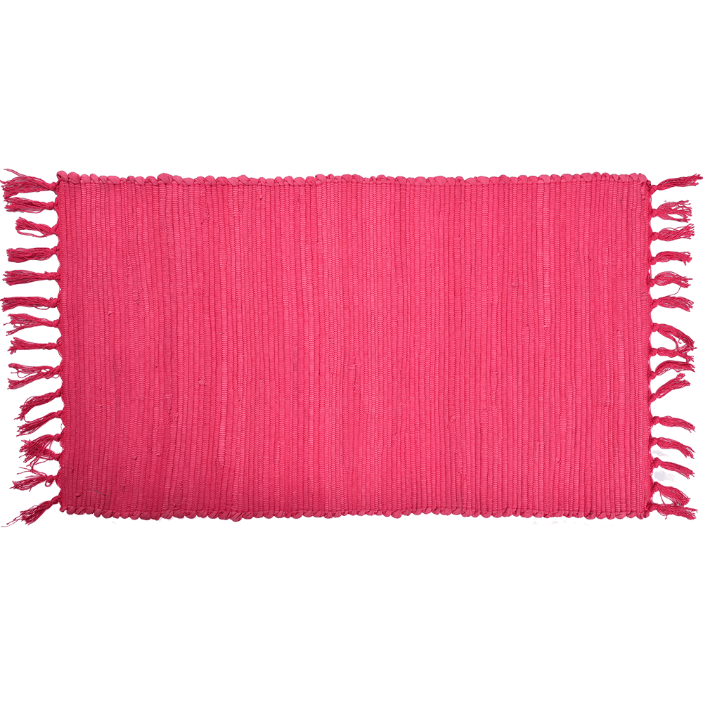 Covor tesut Mexican, roz, 100% bumbac, 50 x 90 cm