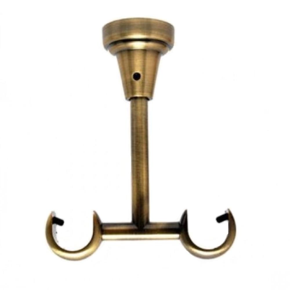 Set console galerie din fier forjat, prindere tavan, auriu antic, 16 mm