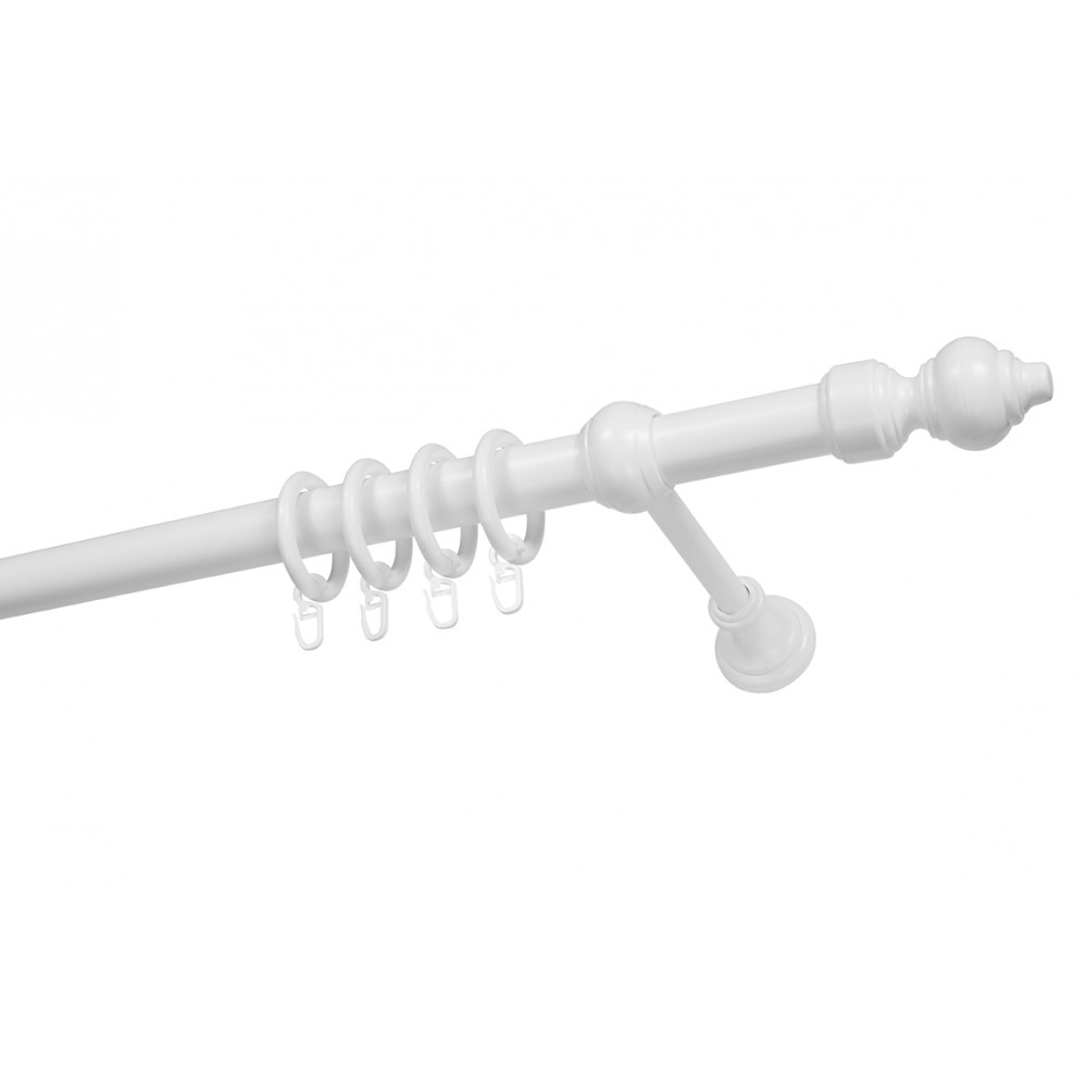 Galerie metalica infoliata Filigrano, alb, D 28 mm, 160 cm