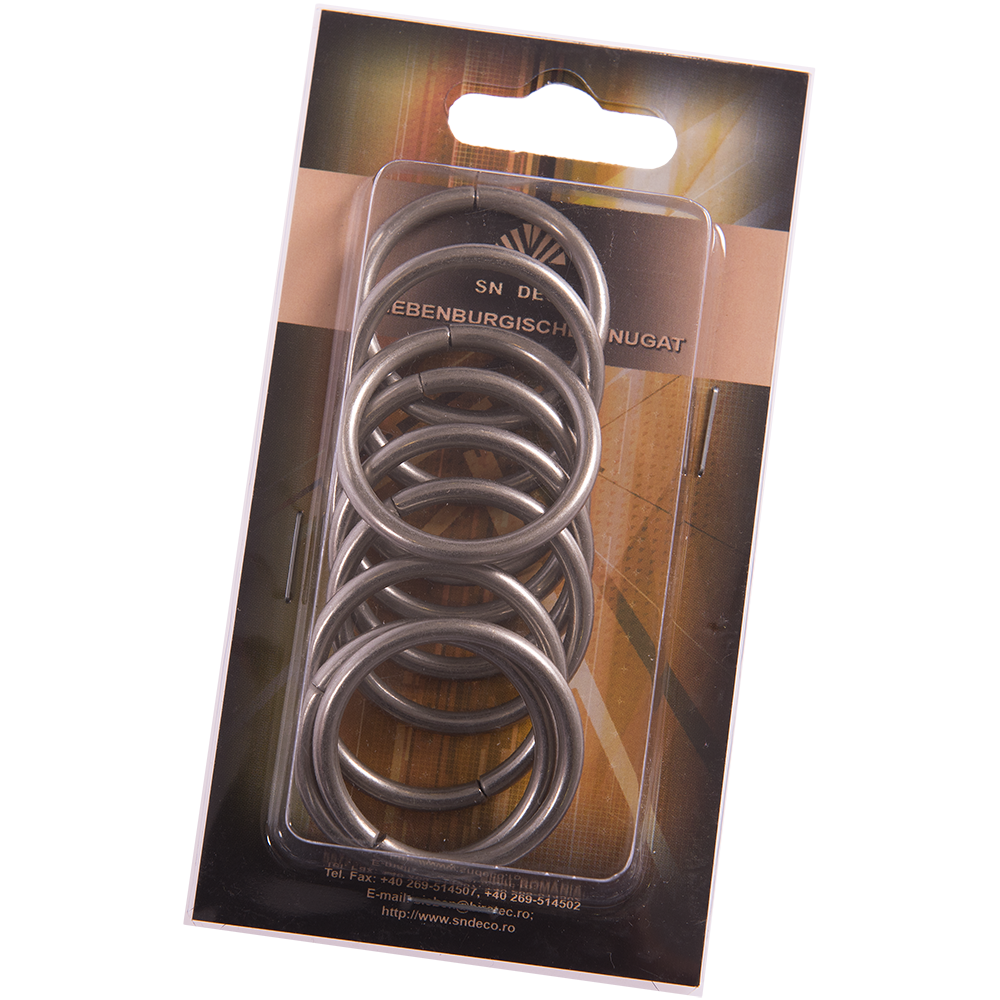 Inele galerie din metal forjat, inox, pentru diametru de 20 mm, 10 buc