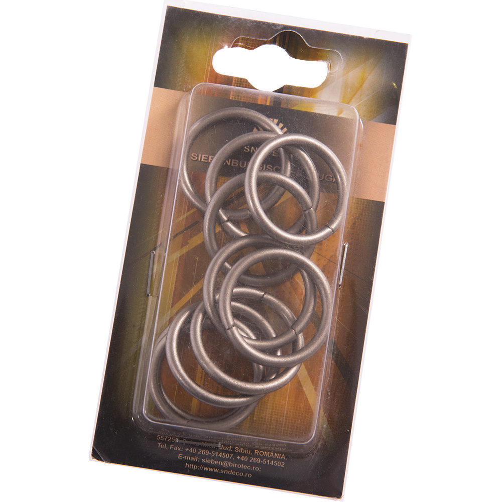 Inele galerie din metal forjat, inox, pentru diametru de 16 mm, 10 buc