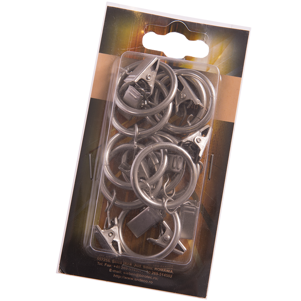 Inele galerie din metal forjat cu clema, inox,D 16 mm, 10 buc