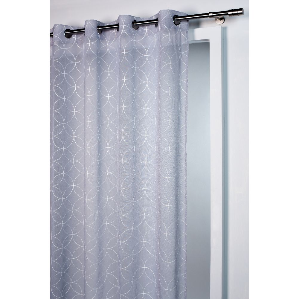 Perdea Rosa din 100% poliester, gri 090, 140 x 260 cm