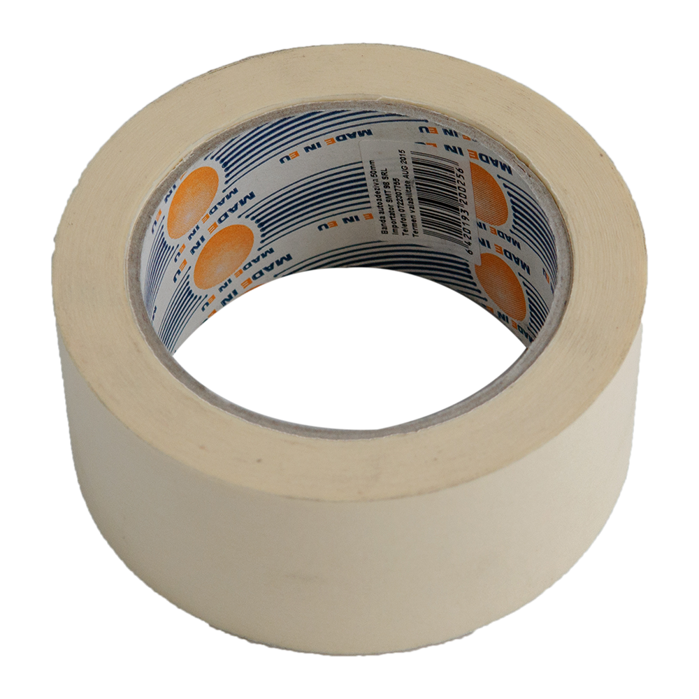 Banda mascare, crem, interior/exterior,rezistenta la 80°C, 50 mm