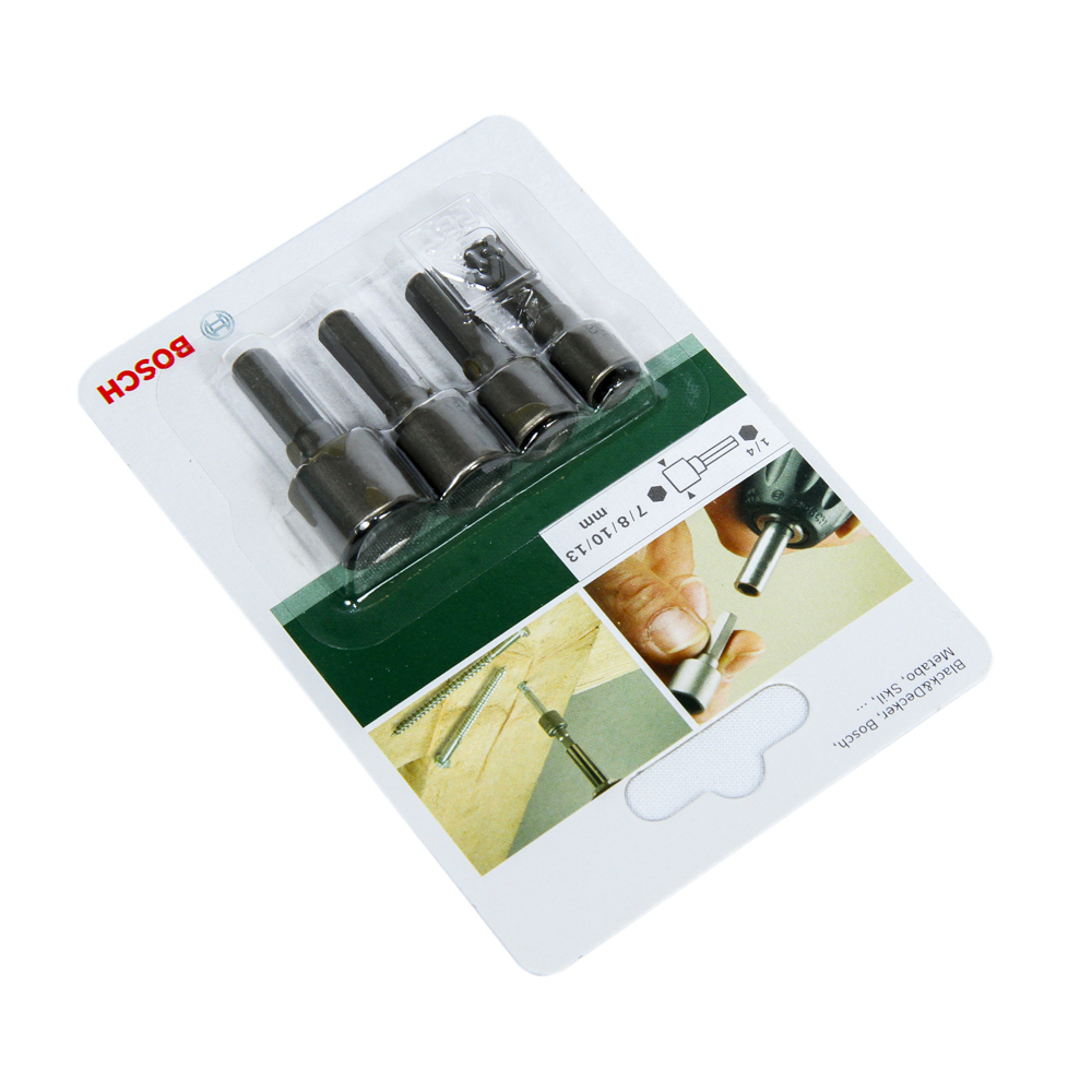 Set 4 chei tubulare Bosch, 1/4, 7 - 13 mm