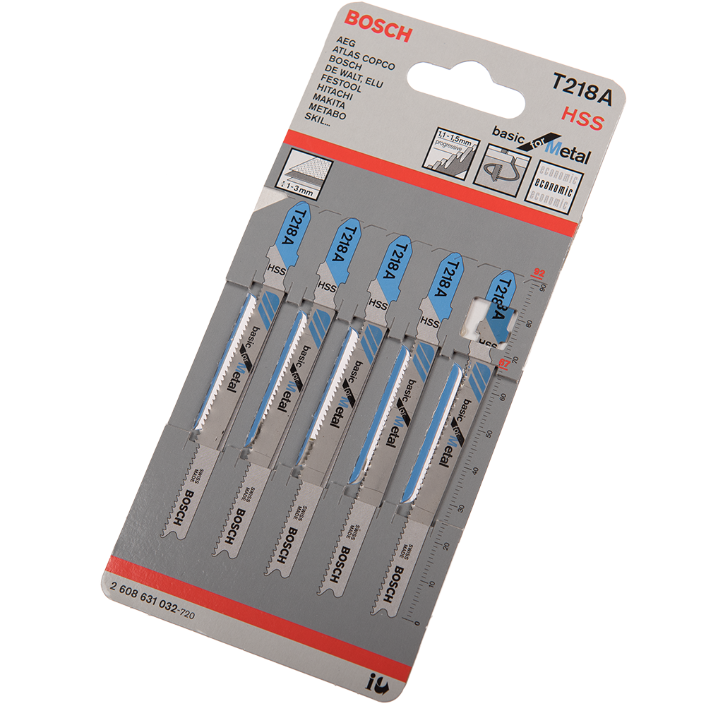 Set cinci panze pentru ferastrau vertical pentru metal, 92 mm, 1,1-1,5 mm